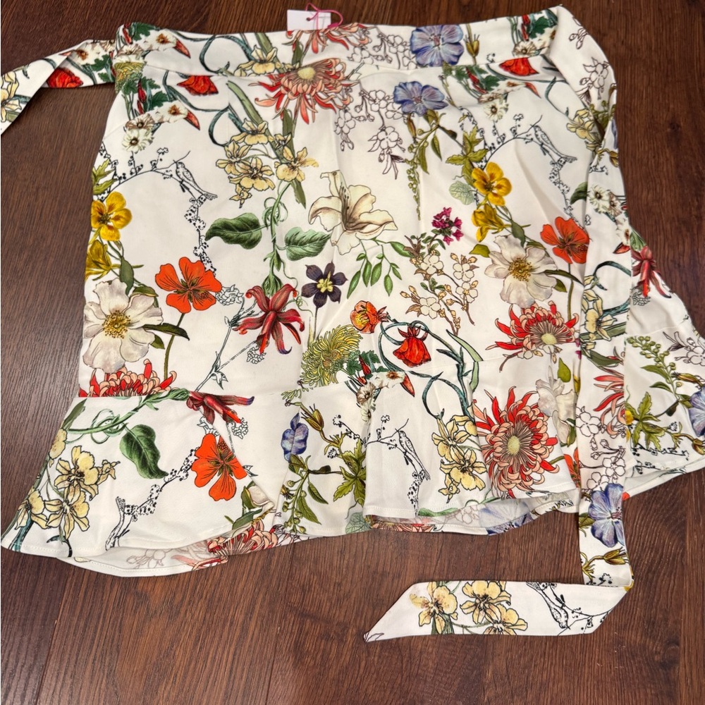Floral Print Wrap Skirt